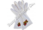 Masonic Regalia Hands Embroidery Gloves